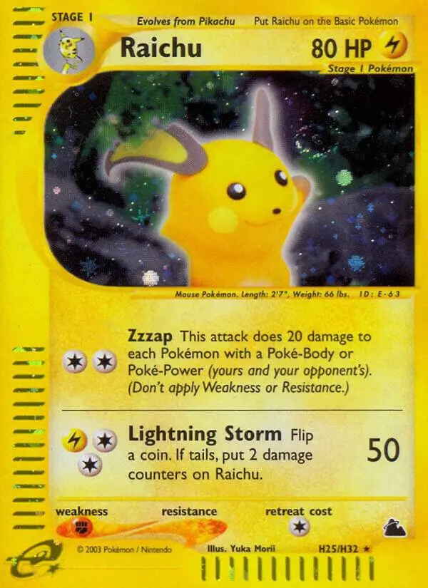 Raichu, Skyridge H25/144
