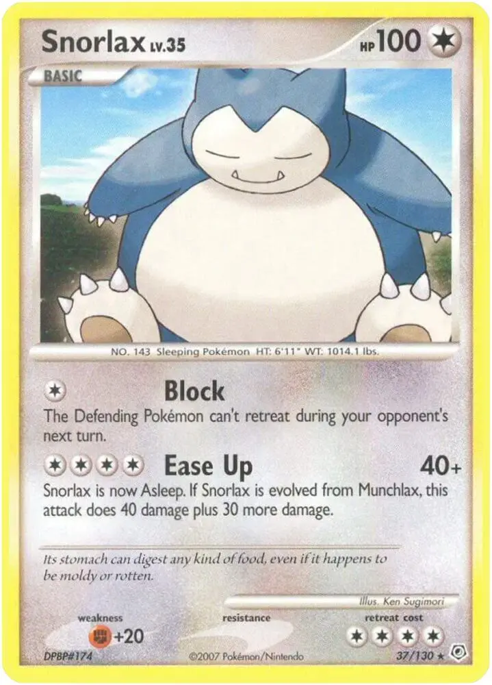 Snorlax, Diamond & Pearl 37/130