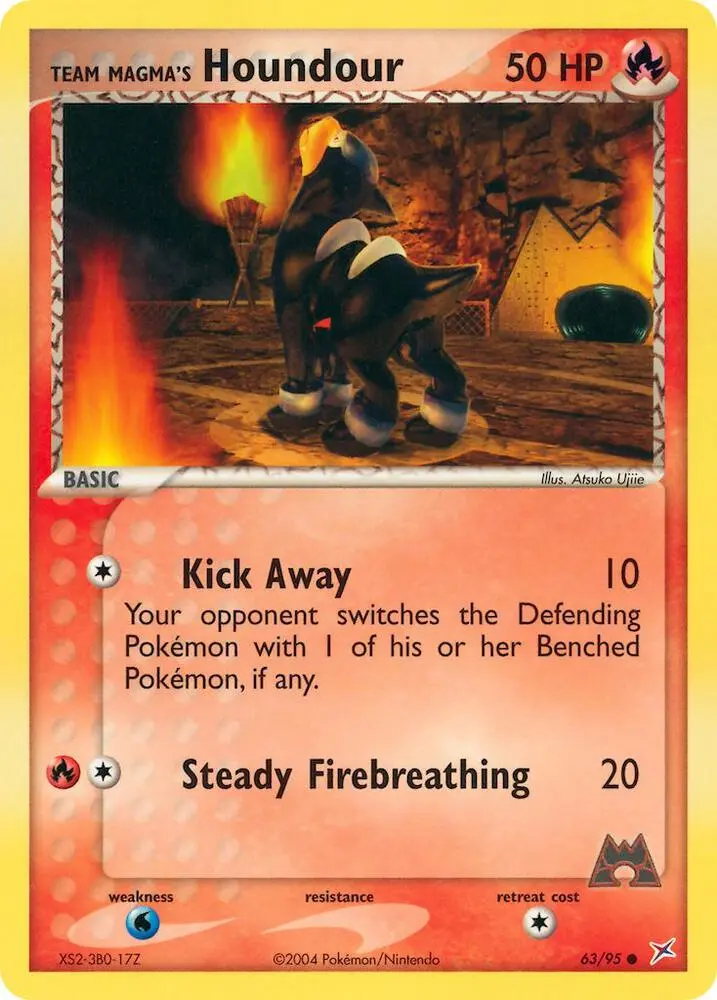 Team Magma's Houndour, Team Magma vs Team Aqua 63/95