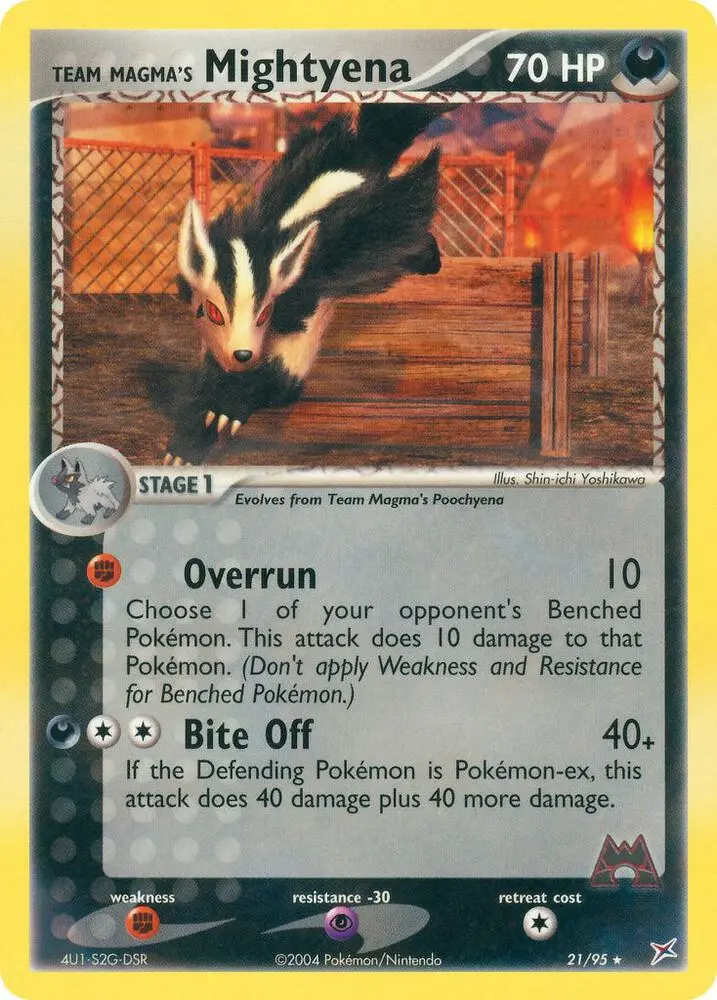 Team Magma's Mightyena, Team Magma vs Team Aqua 21/95