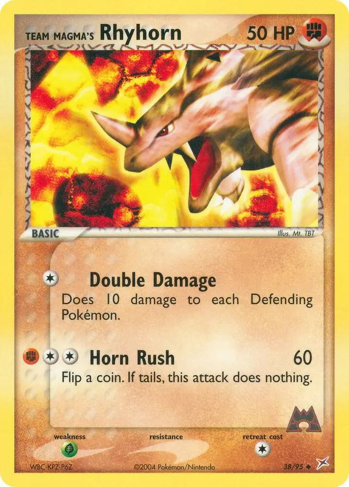Team Magma's Rhyhorn, Team Magma vs Team Aqua 38/95