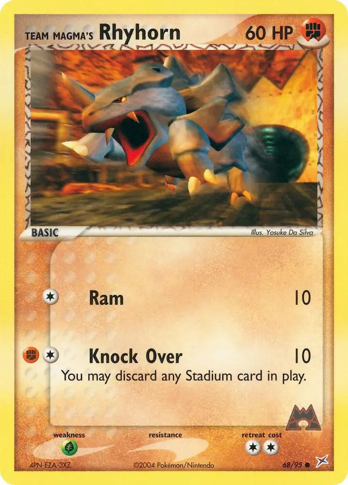 Team Magma's Rhyhorn, Team Magma vs Team Aqua 68/95