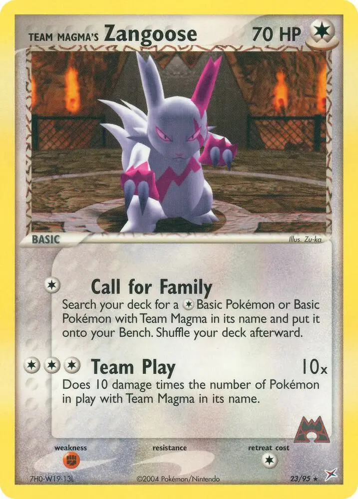 Team Magma's Zangoose, Team Magma vs Team Aqua 23/95