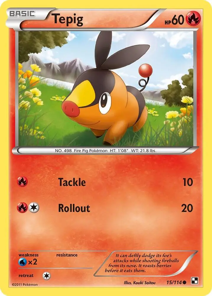 Tepig, Black & White 15/114