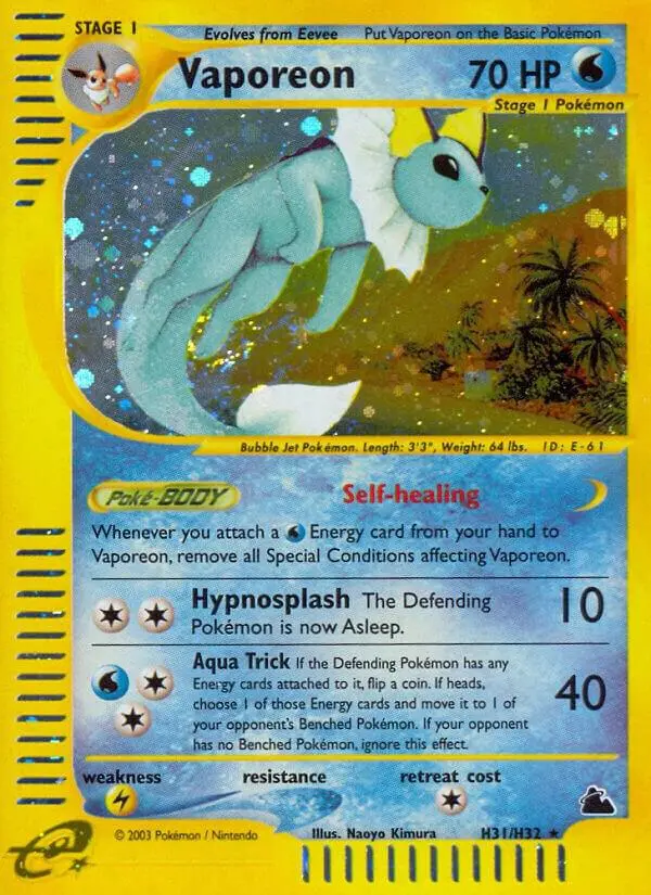 Vaporeon, Skyridge H31/144