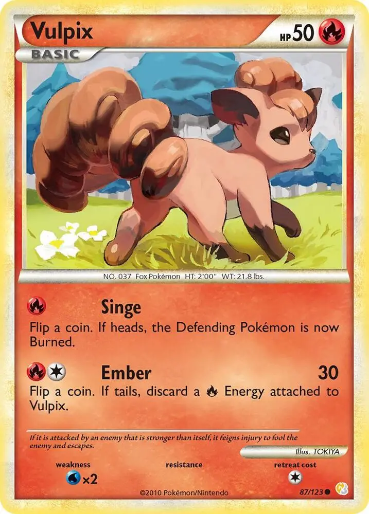 Vulpix, HeartGold SoulSilver 87/123