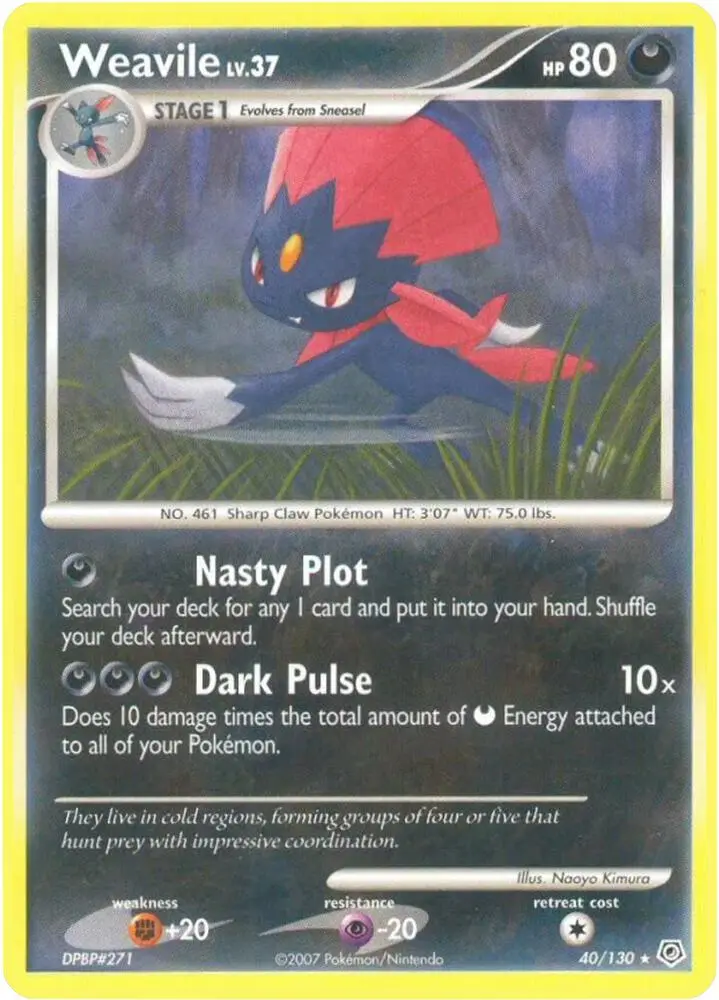 Weavile, Diamond & Pearl 40/130