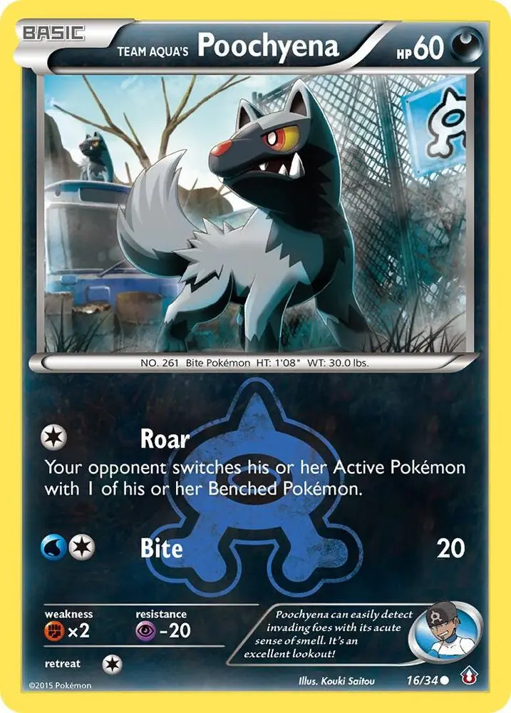 Team Aqua's Poochyena, Double Crisis 16/34