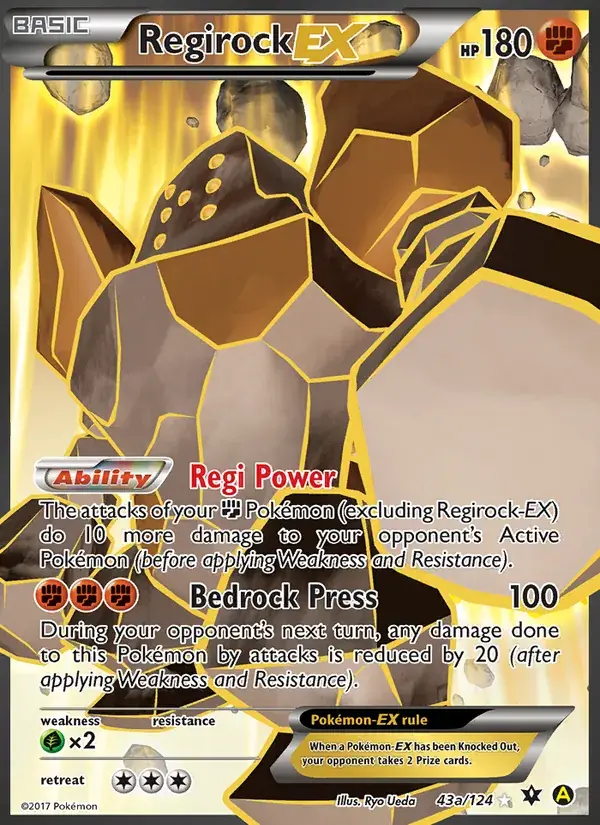 Regirock EX, Fates Collide 43a/124