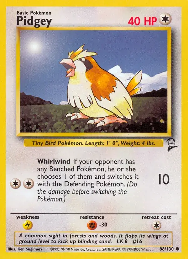Pidgey, Base Set 2 86/130
