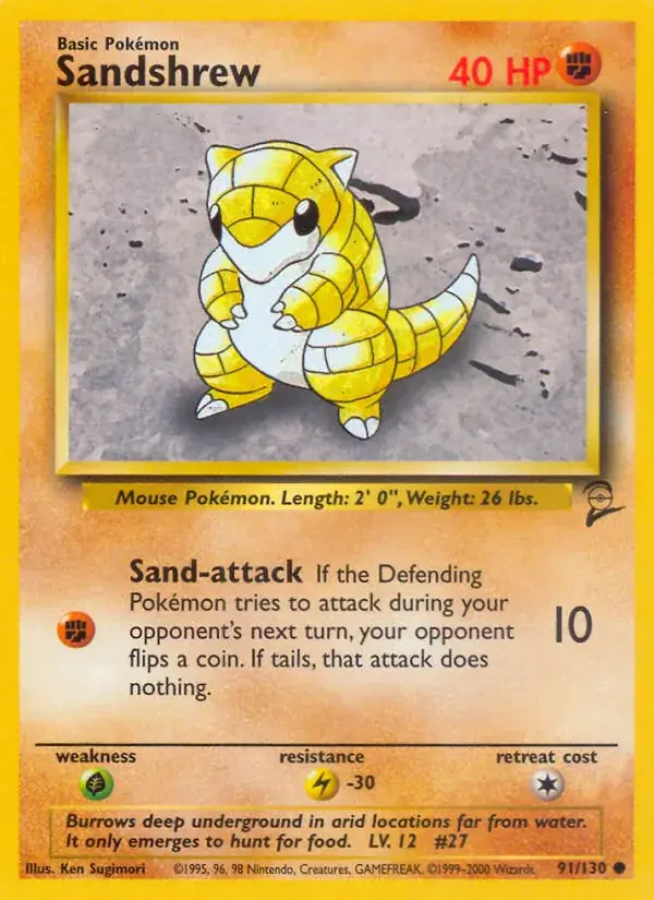 Sandshrew, Base Set 2 91/130