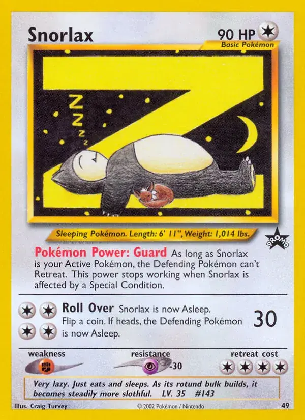 Snorlax, Wizards Black Star Promos 49/53