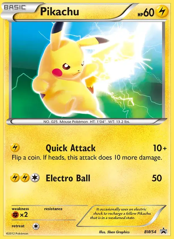 Pikachu, BW Black Star Promos BW54/101