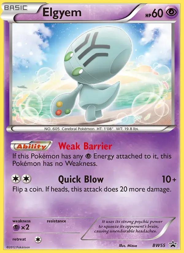 Elgyem, BW Black Star Promos BW55/101