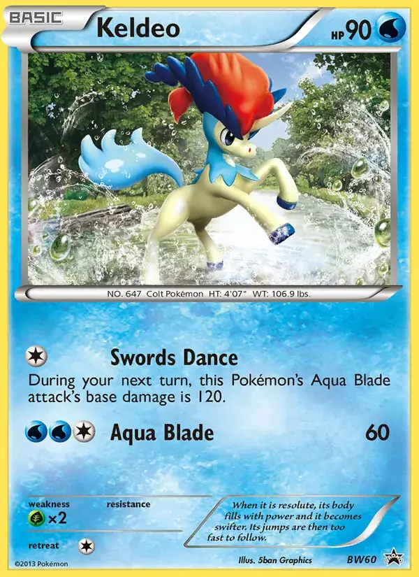 Keldeo, BW Black Star Promos BW60/101