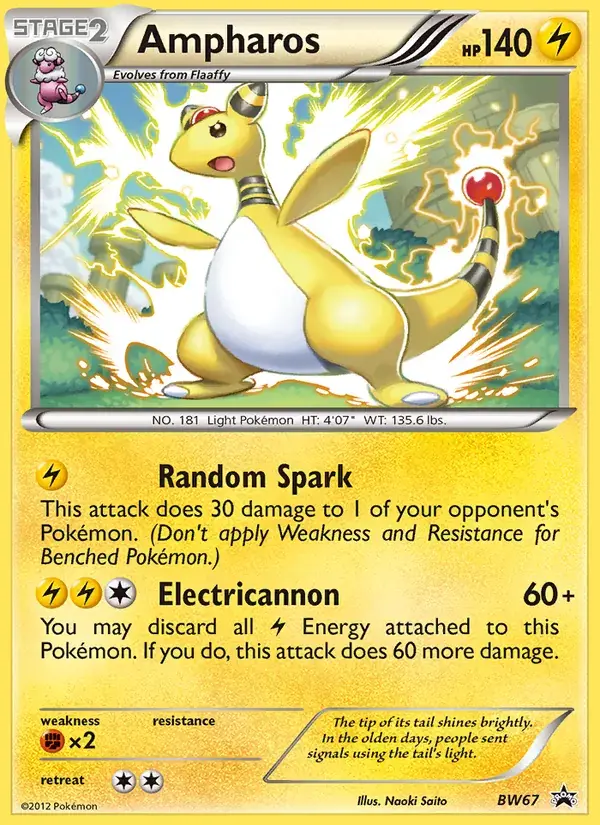 Ampharos, BW Black Star Promos BW67/101