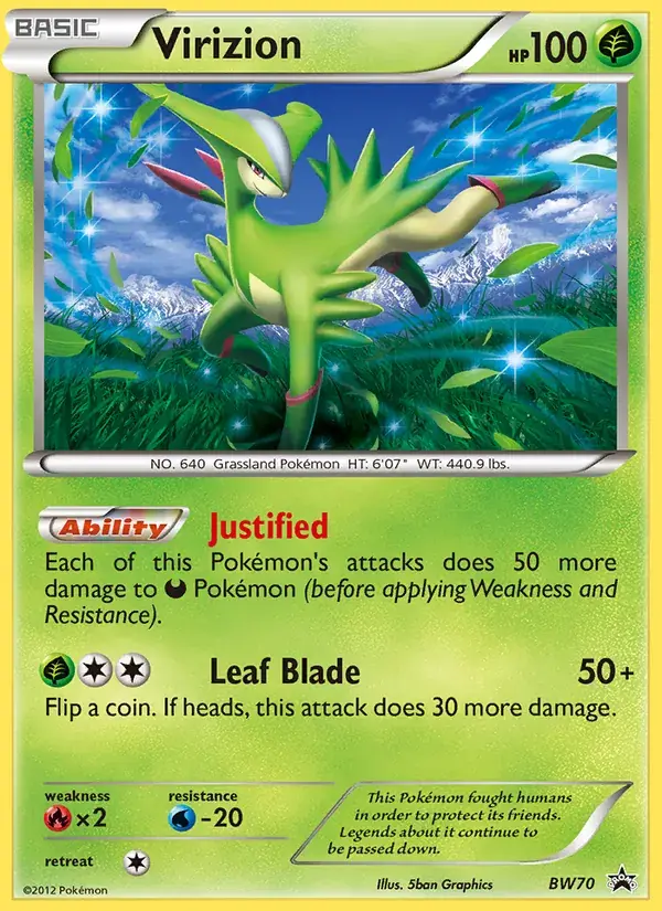 Virizion, BW Black Star Promos BW70/101