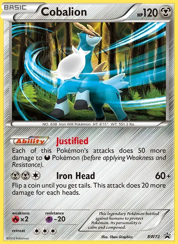 Cobalion, BW Black Star Promos BW72/101