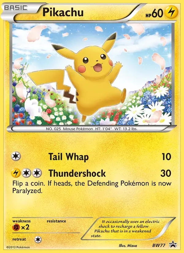 Pikachu, BW Black Star Promos BW77/101