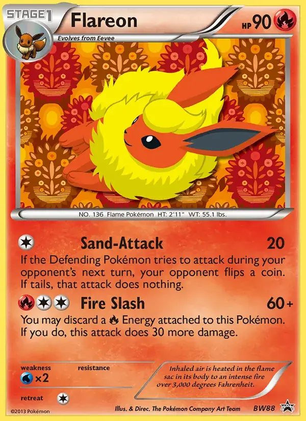 Flareon, BW Black Star Promos BW88/101