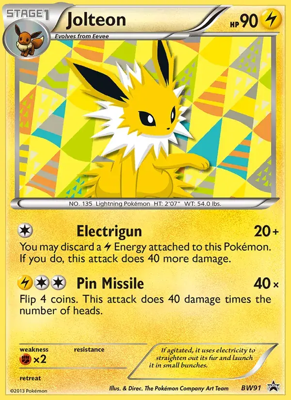 Jolteon, BW Black Star Promos BW91/101