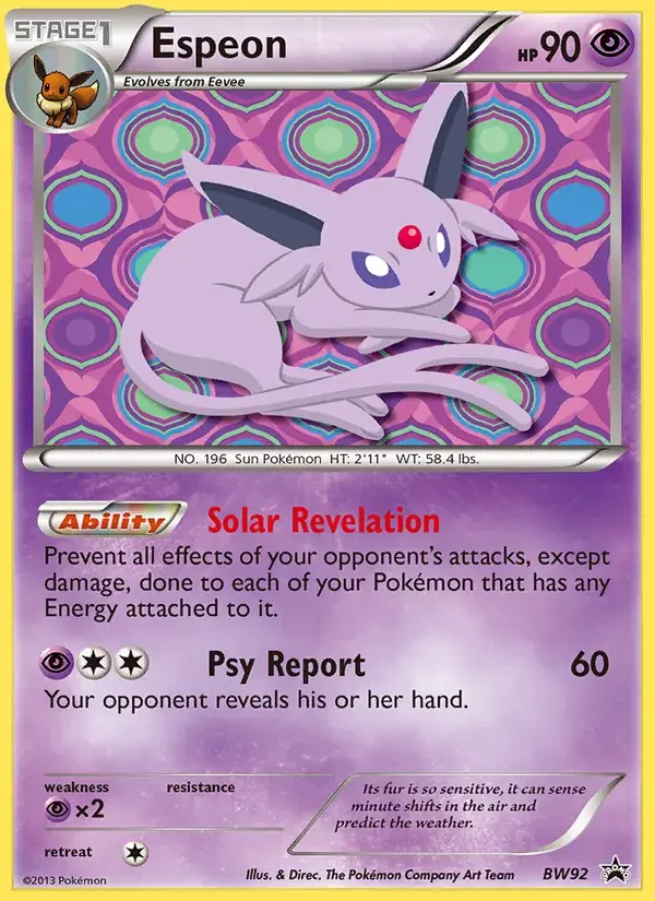 Espeon, BW Black Star Promos BW92/101