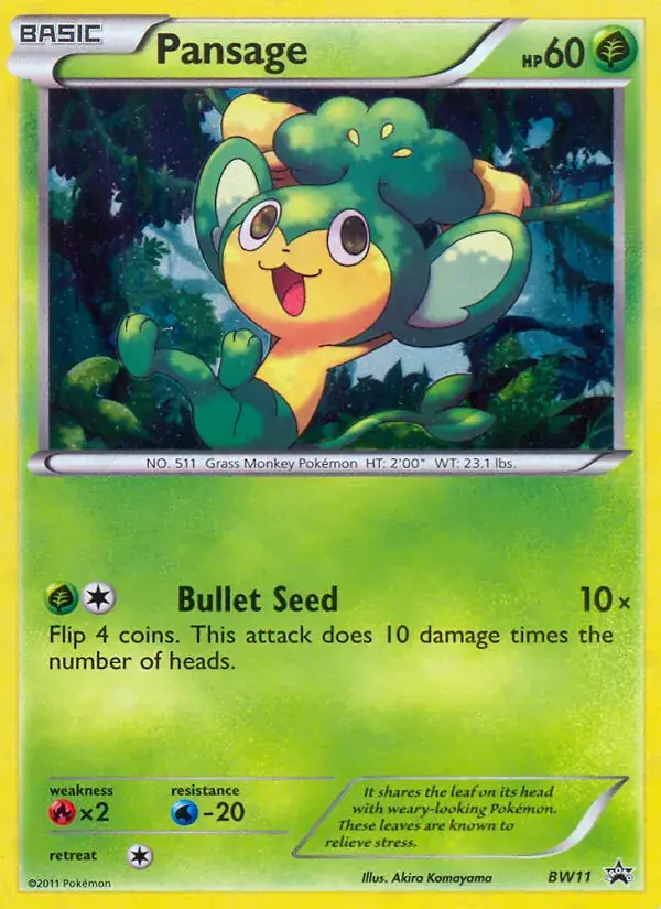 Pansage, BW Black Star Promos BW11/101