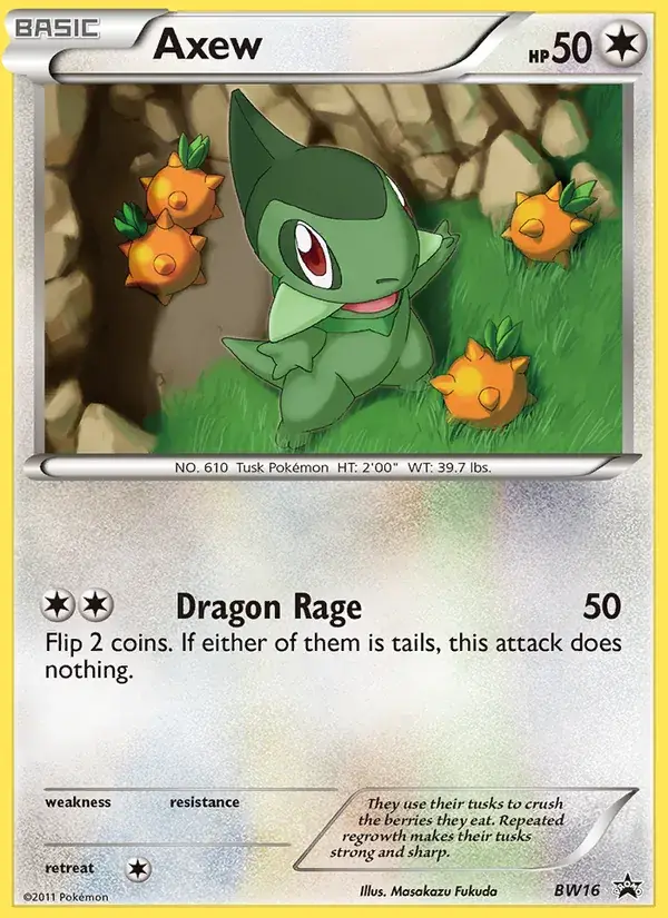 Axew, BW Black Star Promos BW16/101