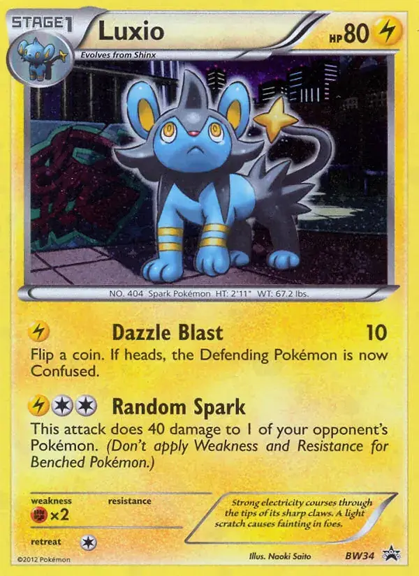 Luxio, BW Black Star Promos BW34/101