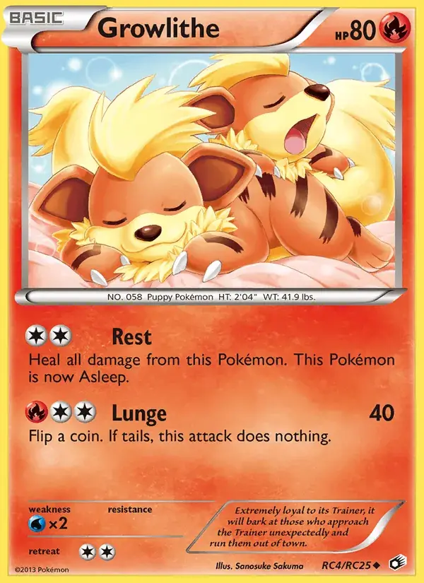 Growlithe, Legendary Treasures RC4/113