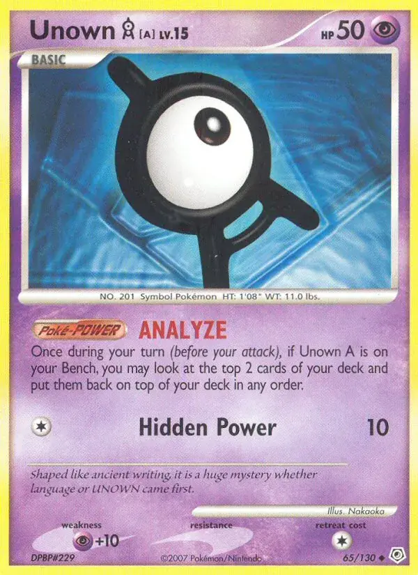 Unown A, Diamond & Pearl 65/130