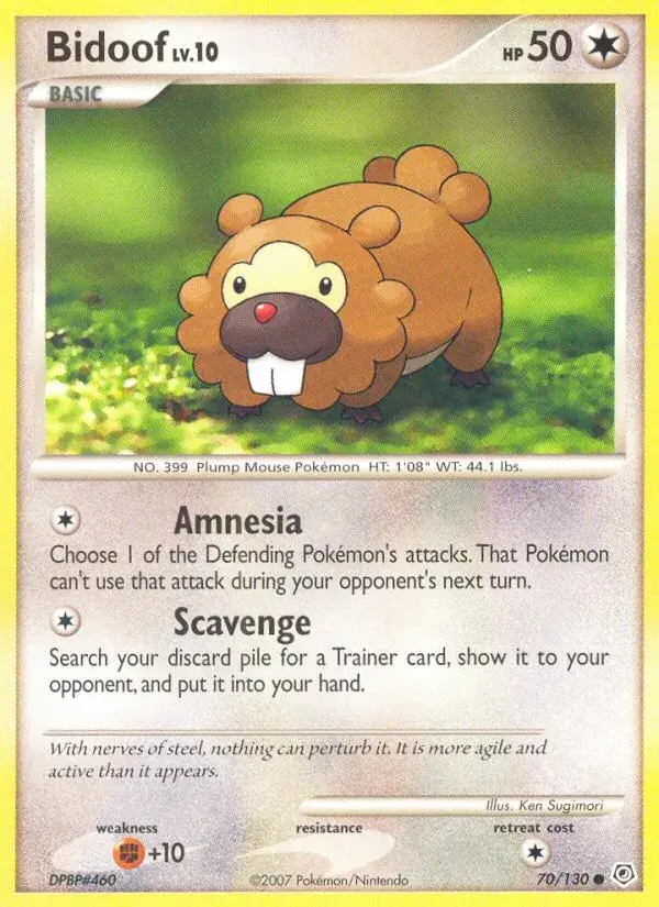 Bidoof, Diamond & Pearl 70/130