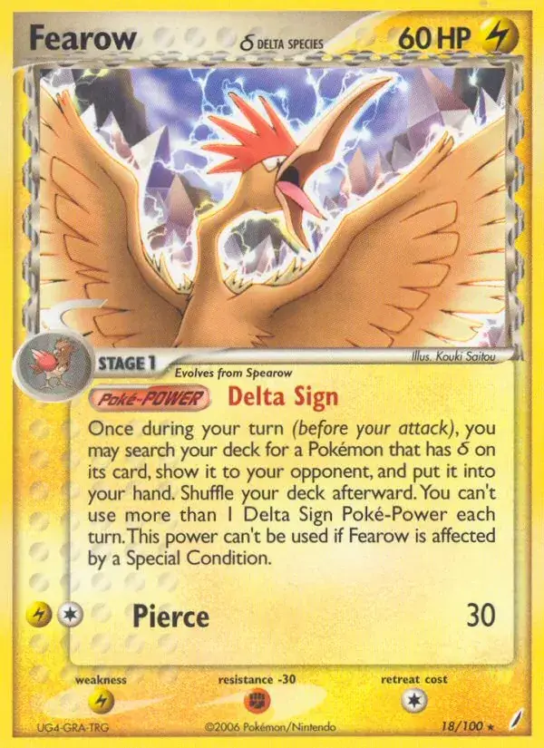 Fearow δ, Crystal Guardians 18/100