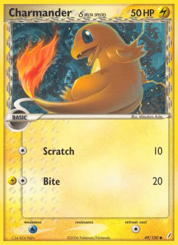Charmander δ, Crystal Guardians 49/100