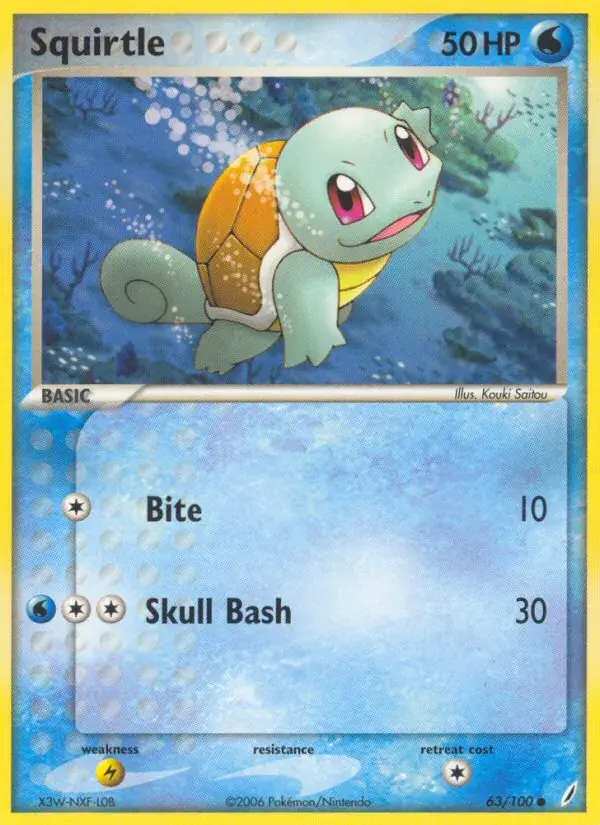 Squirtle, Crystal Guardians 63/100
