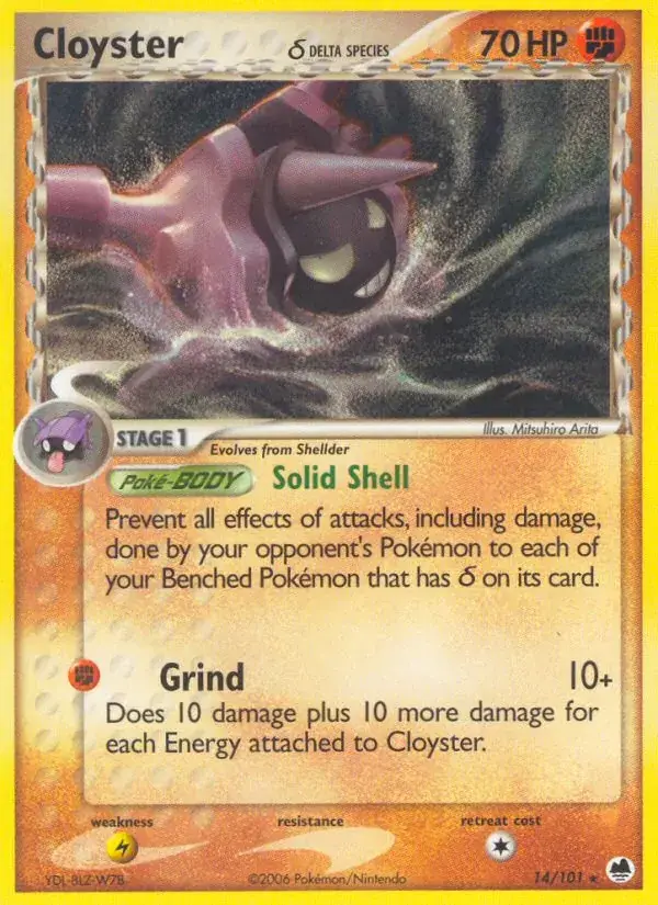 Cloyster δ, Dragon Frontiers 14/101