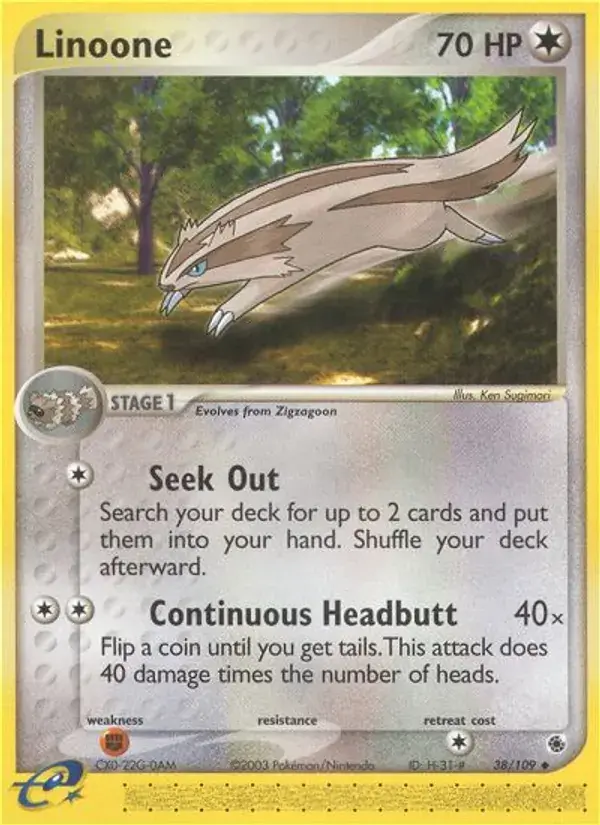 Linoone, Ruby & Sapphire 38/109