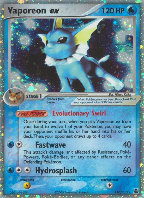 Vaporeon ex, Delta Species 110/113