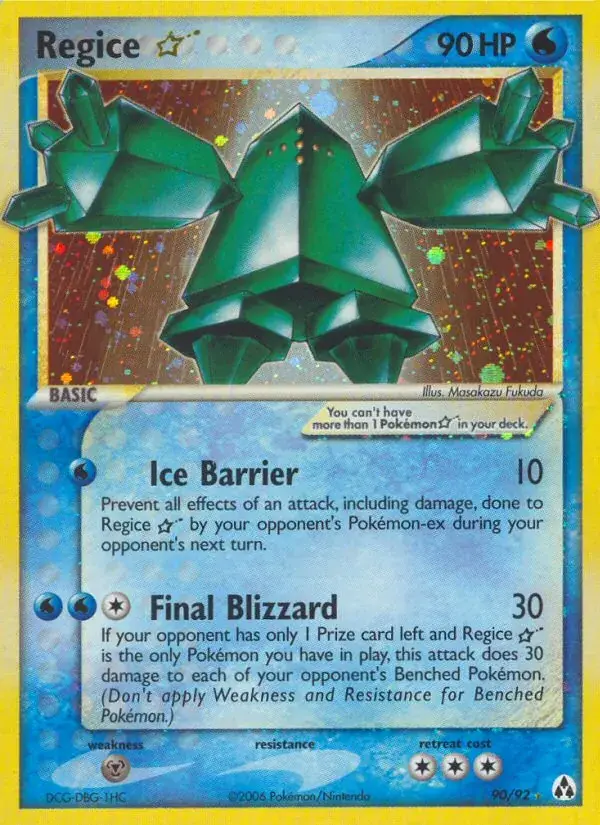 Regice ☆, Legend Maker 90/92
