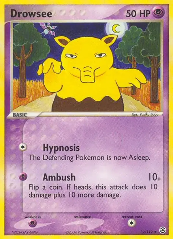 Drowzee, FireRed & LeafGreen 32/112