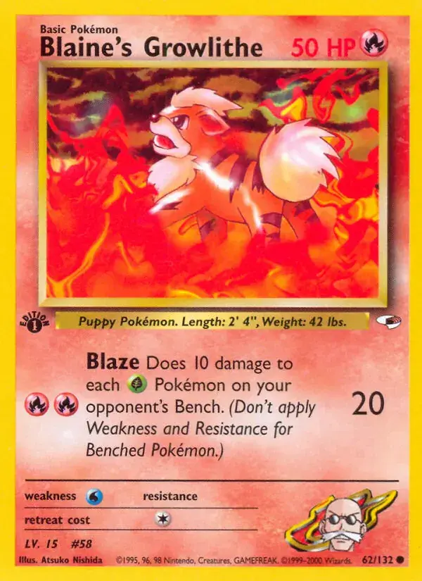 Blaine's Growlithe, Gym Heroes 62/132