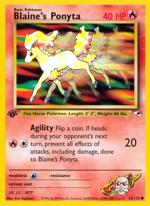 Blaine's Ponyta, Gym Heroes 63/132