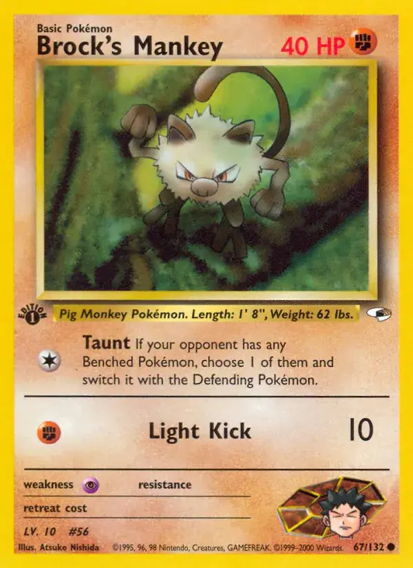 Brock's Mankey, Gym Heroes 67/132