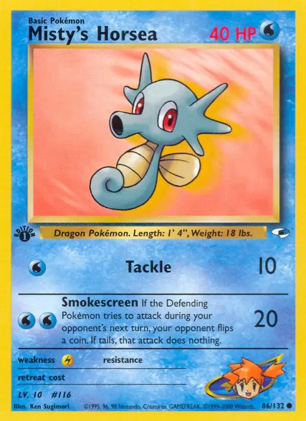 Misty's Horsea, Gym Heroes 86/132