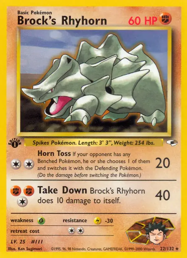 Brock's Rhyhorn, Gym Heroes 22/132