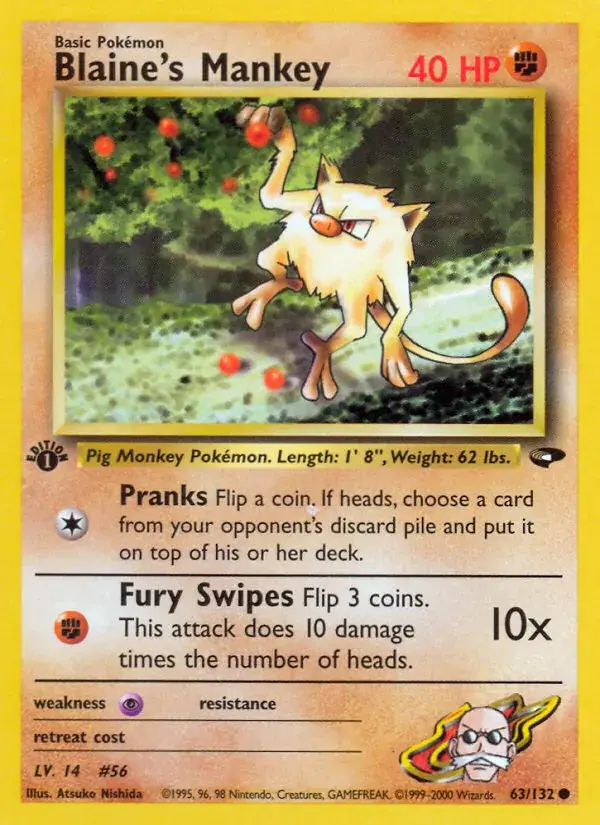 Blaine's Mankey, Gym Challenge 63/132