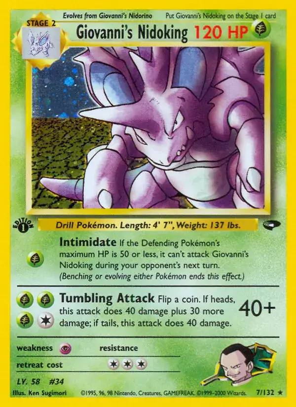Giovanni's Nidoking, Gym Challenge 7/132