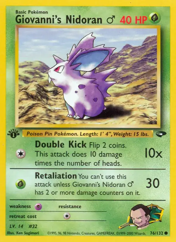 Giovanni's Nidoran ♂, Gym Challenge 76/132
