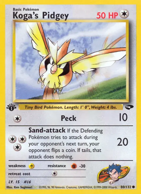 Koga's Pidgey, Gym Challenge 80/132