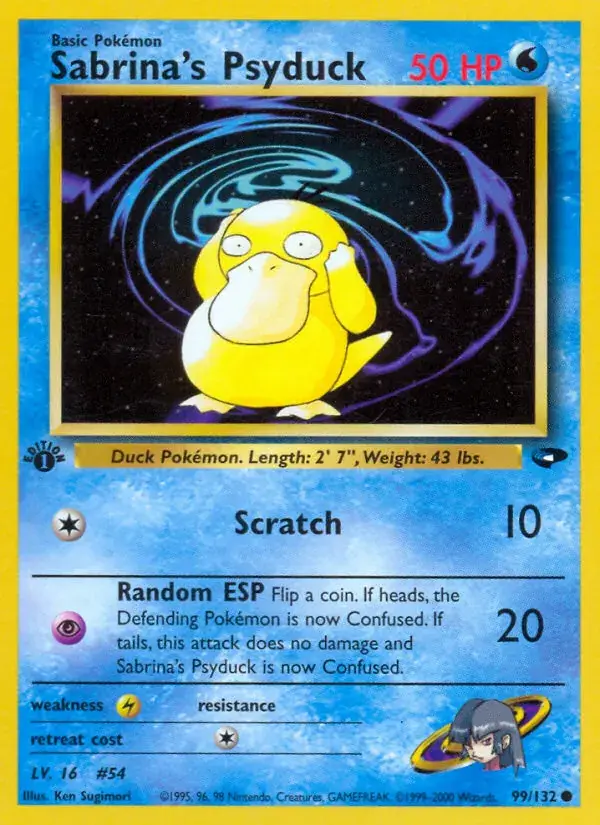 Sabrina's Psyduck, Gym Challenge 99/132